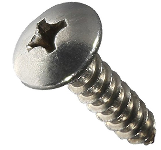 #10 X 1" PHILLIPS TRUSS HEAD TAPPING SCREW TYPE-A 18-8 STAINLESS STEEL